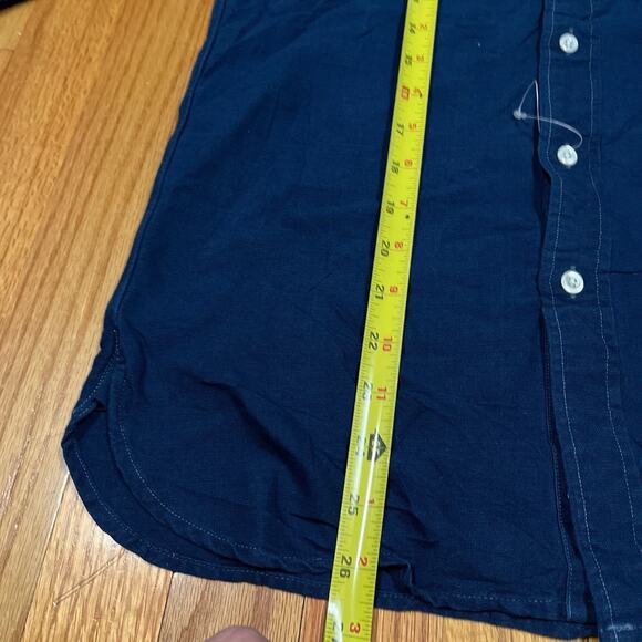 Ralph Lauren RRL Oxford Shirt Indigo Blue Button Down XS Distressed Workwear - Picture 6 of 10